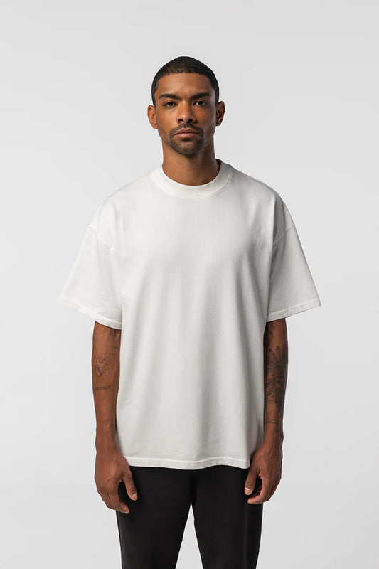 T-SHIRT HOMME BLANC OVERSIZE 300GSM COTON JERSEY