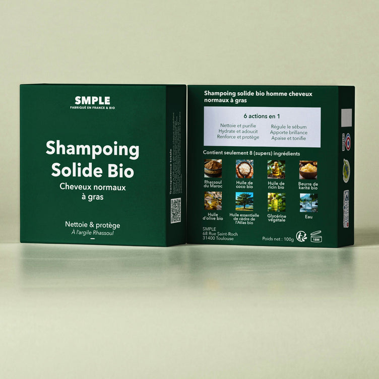 Shampoing Sans Plastique Cheveux Barbe Normaux à Gras